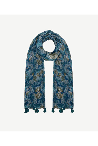 Yargıcı Püskül Detaylı Desenli Şal