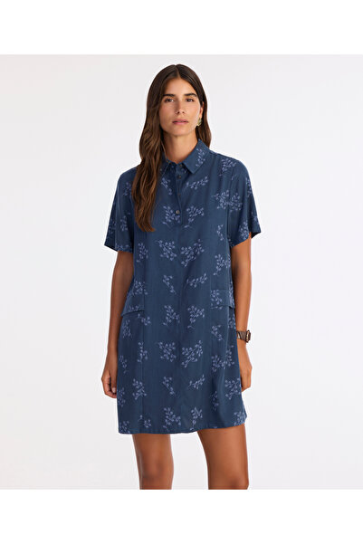 Yargıcı Düz Gömlek Yaka Kısa Kol Elbise