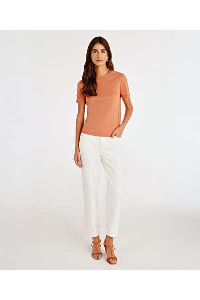 Yargıcı بنطال ذو أرجل أنبوبية وخصر عادي مع تفاصيل أرجل