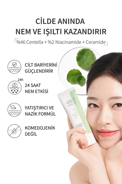 RESH LAB Unscented Cica Calming Daily Cream - Bariyer Onarıcı Nemlendirici Krem 50ml
