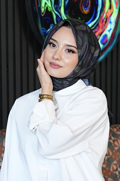 AFVENTE Tüy Desen Mor Soft Pamuk Eşarp