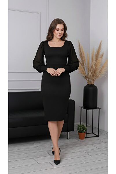 Rokka Moda Yuvarlak Yaka Balık Elbise