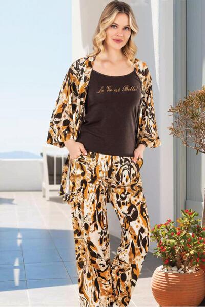DOWRY Women's Summer Modal Printed Triple Set 15-18