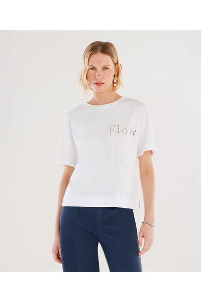 Yargıcı Embroidery Detailed Crew Neck Short Sleeve T-Shirt