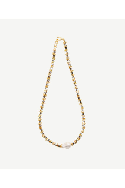 Yargıcı Pearl and Glass Stone Detailed Necklace