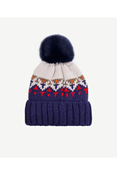 Yargıcı Fleece-Lined Knitted Patterned Beanie