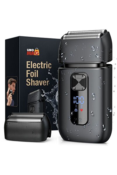 Linomag Ηλεκτρική ξυριστική μηχανή με διπλές πλωτές λεπίδες, πτυσσόμενο τρίμε...