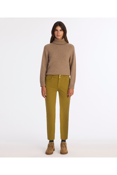 Yargıcı بنطلون نحيف عالي الخصر