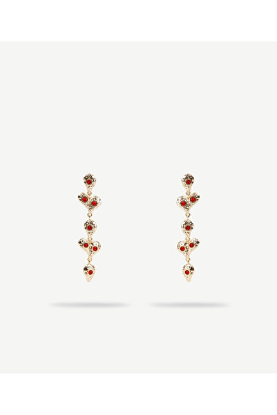 Yargıcı Kalp Figürlü Sallantılı Küpe