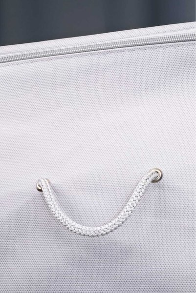 Textile sweet حقيبة تنظيم تحت القاعدة باللون الرمادي مقاس كبير 62x46x22