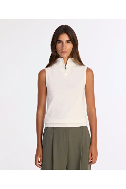 Yargıcı Regular Half Turtleneck Sleeveless Sweater