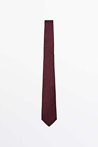 Massimo Dutti 100% silk dotted tie