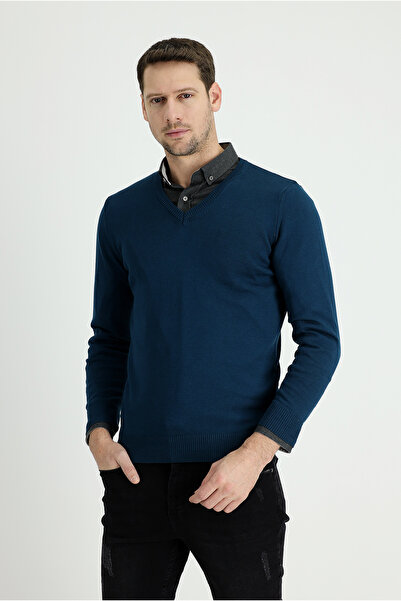 Kiğılı سترة تريكو قطنية بقصة ضيقة ورقبة على شكل حرف V