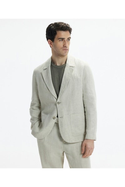 Yargıcı Regular Fit Swallow Collar Two Button Men's Jacket with Front Pocket