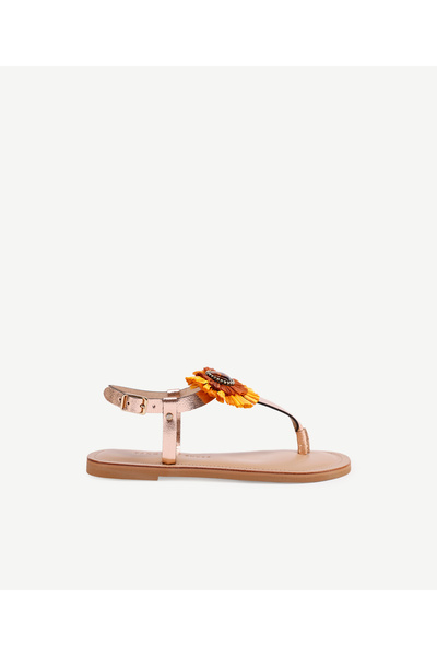 Yargıcı Rafya Detaylı Deri Sandalet