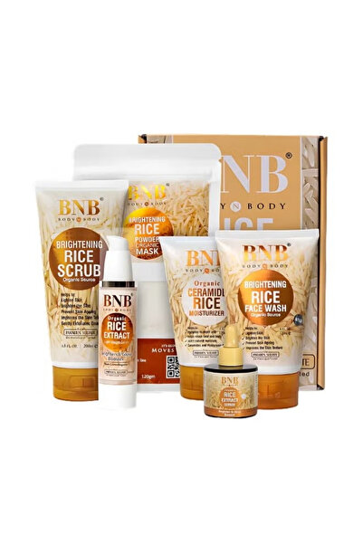 BNB مجموعة رايس بندل 6 قطع - مجموعة كاملة للعناية بالبشرة من 6 خطوات