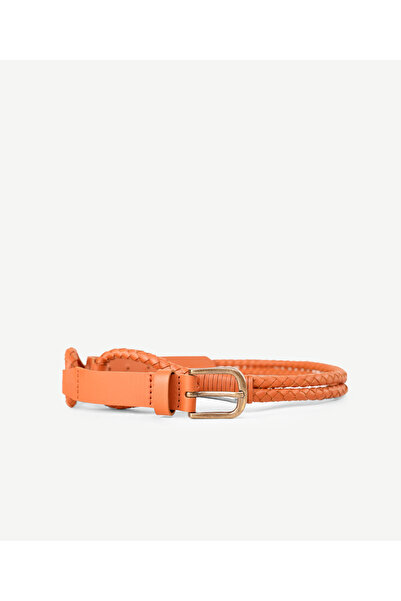 Yargıcı Çift Örgülü Deri Kemer