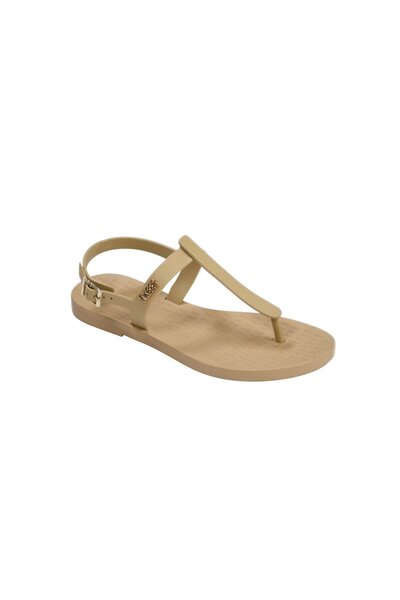Tkees Women's Cream Flip-Flop Beach Sandals