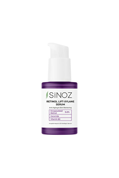 SİNOZ Retinol Lift-Xylane Serum, 50 ml - 0,2% Retinol + Pro-Xylane, Niacinami...