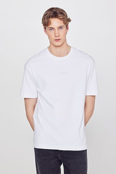 WRANGLER 100% βαμβακερό μπλουζάκι με άνετη εφαρμογή, λαιμόκοψη ποδηλάτου και ...