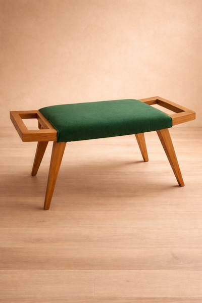 Valleri bag Ahşap ayaklı bohem puf