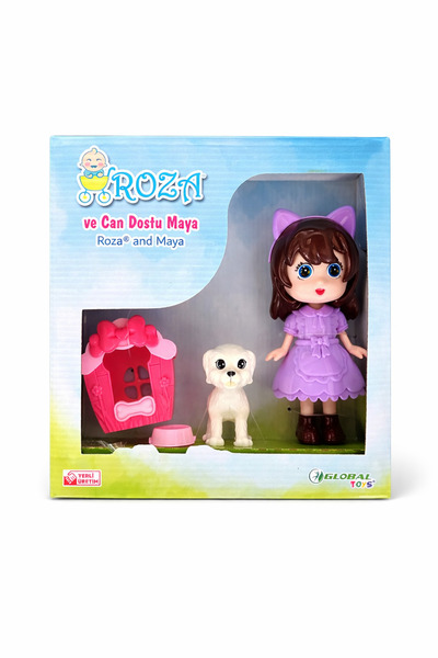 Toyx Roza ve Can Dostu Maya Oyun Seti – Bebek ve Köpek Figürlü Evcil Hayvan B...