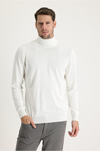 Kiğılı Pulover din bumbac cu decolteu cu croiala regulata