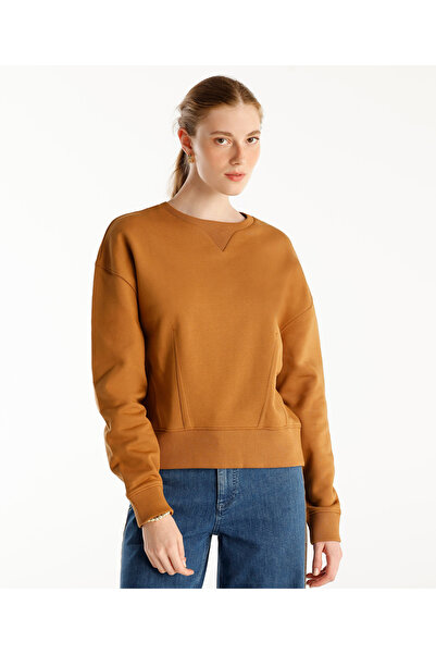 Yargıcı Pens Detaylı Uzun Kollu Bisiklet Yaka Sweatshirt