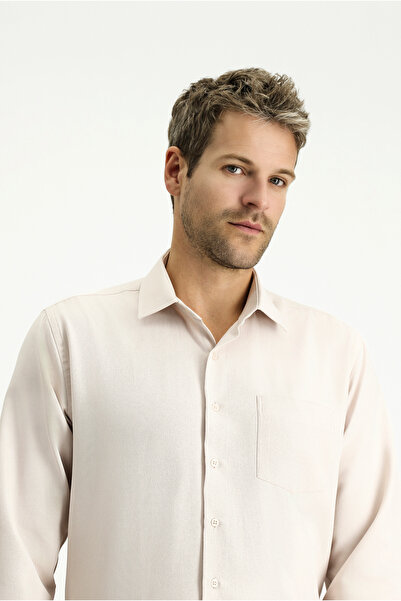 Kiğılı Uzun Kol Regular Fit Klasik Yaka Pamuklu Kolay Ütülenebilir Cepli Oxfo...