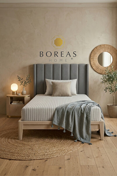 Boreas Home Set cearșaf și față de pernă Lines Premium Ranforce pentru o sing...