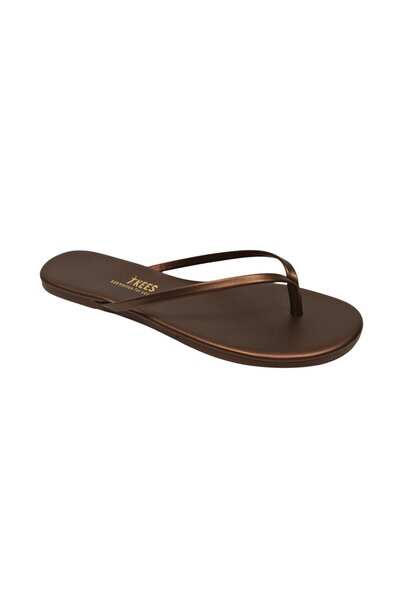 Tkees Flip-flops de damă clasici, bronz, eleganți, casual