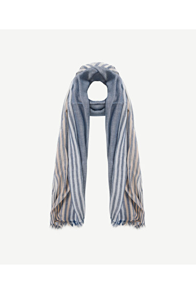 Yargıcı Çizgili Ve Lurex Detaylı Şal