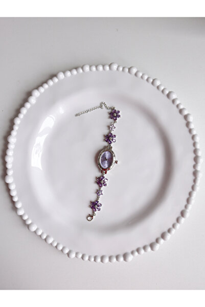 Reorah Collection Rapunzel Shine and Glow Sun Flower Saat Gümüş Kaplama