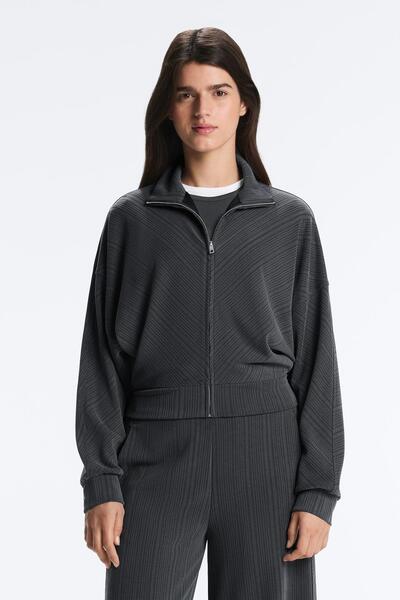 Oysho Modal asimetrik çizgili ceket