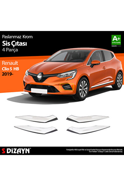 S Dizayn S-Dizayn Renault Clio 5 Krom Sis Çıtası 4 Prç. 2019 Üzeri 7027220