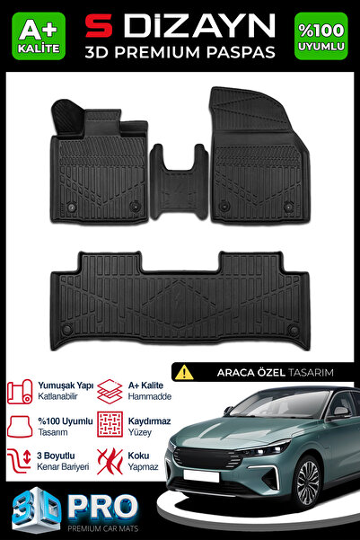 S Dizayn S-Dizayn TOGG T10F 3D Pro Havuzlu Paspas 2025 Üzeri A+ Kalite 3DS-SD...