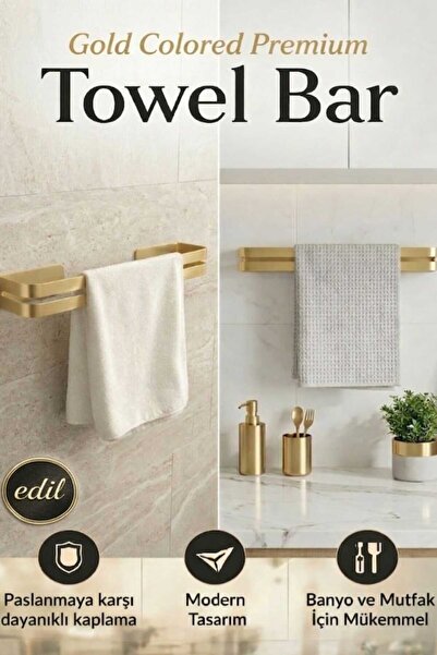 Metal Şık Havlu askısı,Dayanıklı,Yapışkanlı