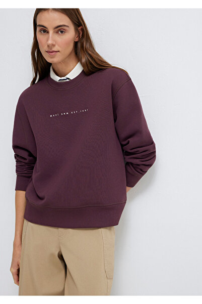 Mavi Denim Printed Purple Sweatshirt 1S10525-70260