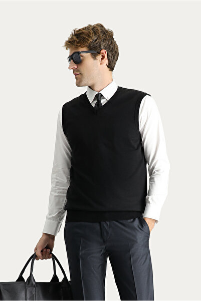 Kiğılı V-Neck Cotton Knitwear Sweater