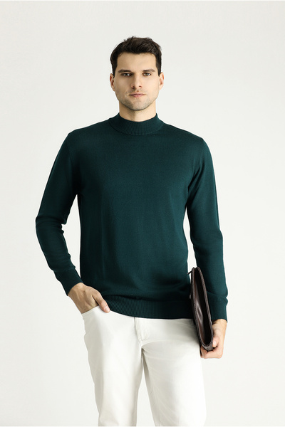 Kiğılı Πλεκτό πουλόβερ με μισό ζιβάγκο Slim Fit