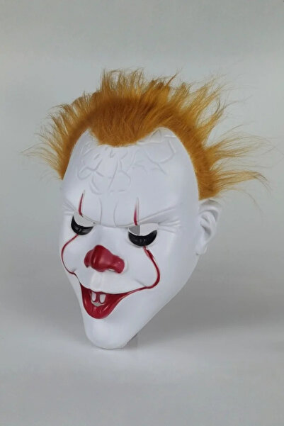 ReilaParty قناع ستيفن كينغ بينيوايز - قناع حفلات بتصميم الجوكر مع الشعر