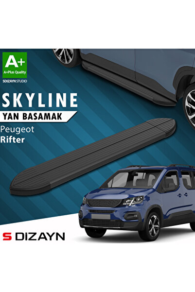 S Dizayn Peugeot Rifter Skyline Siyah Yan Basamak 203 Cm 2019-2023 A+ Kalite ...