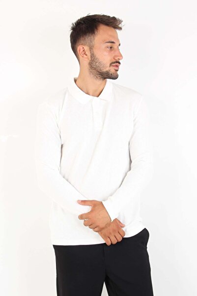 Mckanzie 5708 Hanorac texturat cu guler polo model - doi nasturi