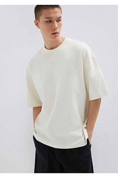 Mavi تي شيرت رجالي بأكمام قصيرة وشعار M0613188-71610 باللون الأخضر الغامق