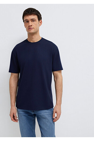 Mavi Μαλακό-Πολυτελές Μπλουζάκι σε Σκούρο Μπλε, Χαλαρή Εφαρμογή / Άνετη Γραμμ...