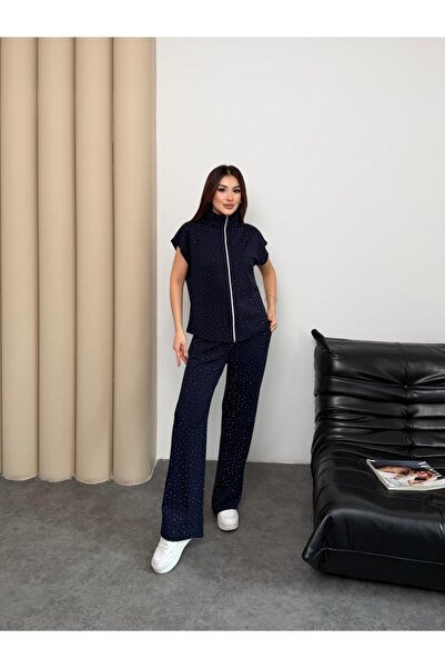 MODA طقم مزدوج باللون الأزرق الداكن