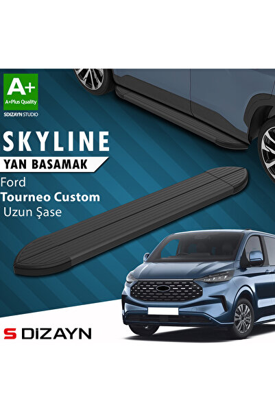 S Dizayn Ford Tourneo Custom 2 Skyline Siyah Yan Basamak 263 Cm 2023 Üzeri A+...