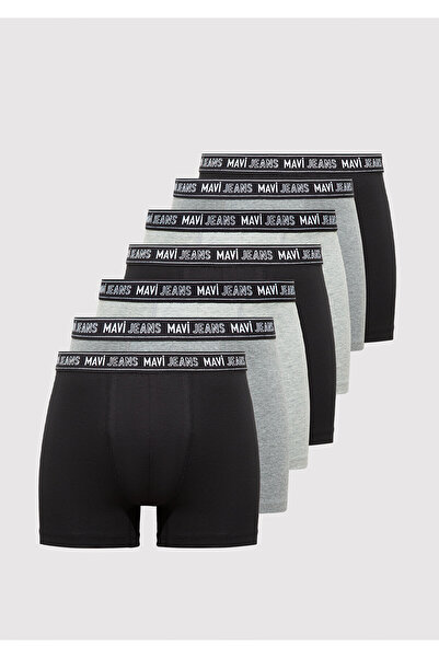 Mavi 7li Siyah Basic Boxer 0912288-900