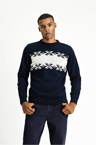 Kiğılı Patterned Crew Neck Knitwear Sweater - Regular Fit