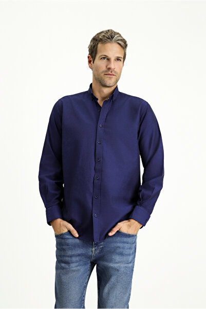 Kiğılı Cămașă Oxford cu mânecă lungă, cu formă obișnuită, din bumbac, cu gule...